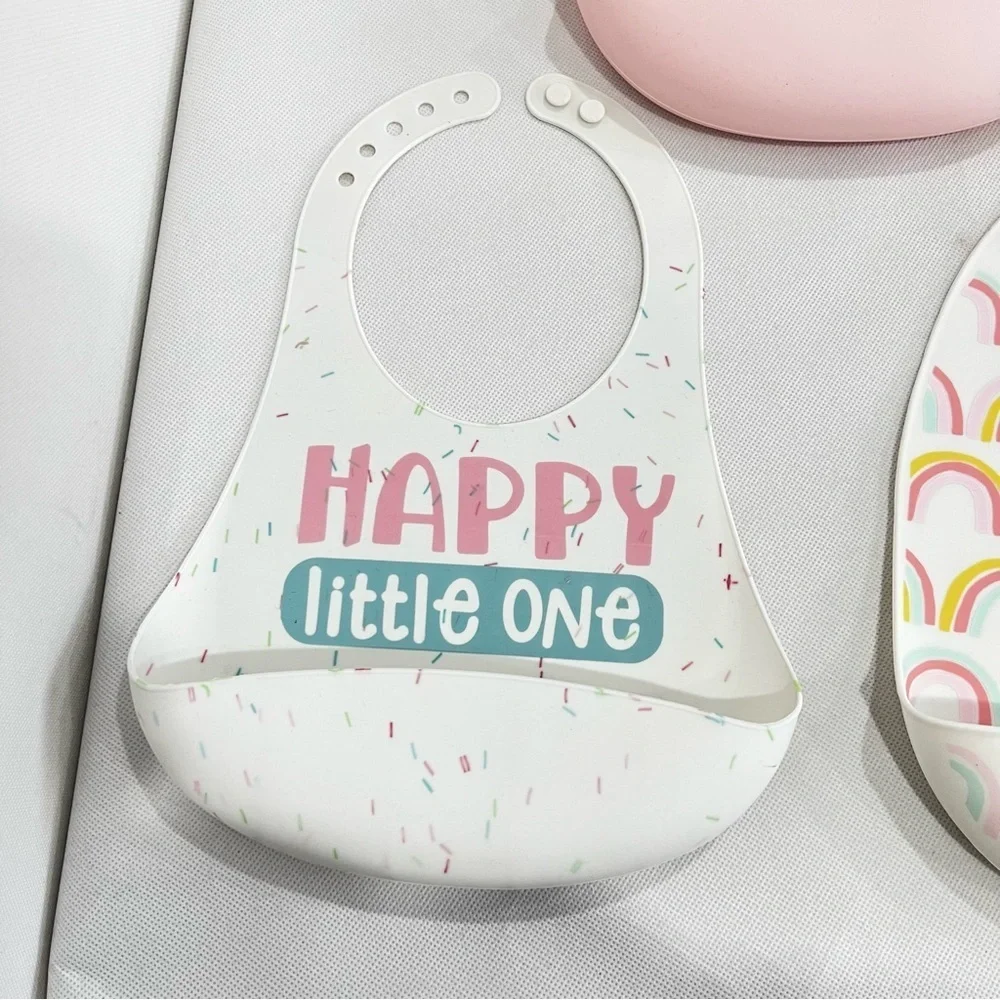 Silicone Bibs 3pk Rainbows Happy Little One Cloud Island